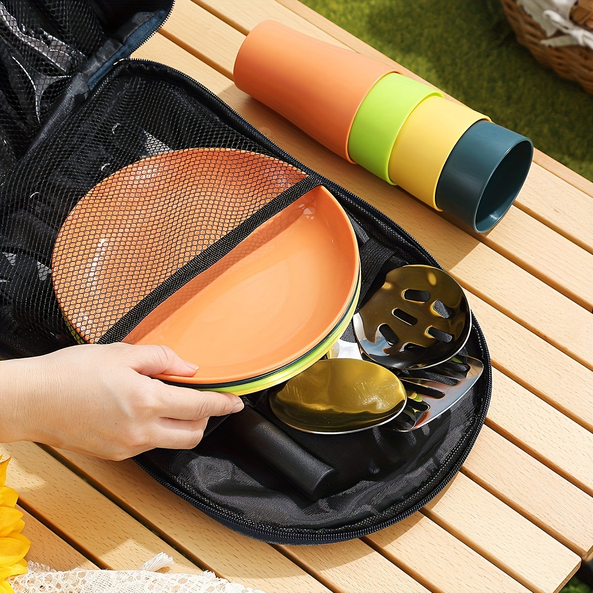 Kit de Cuisine Camping 31 Pièces – Ustensiles Inox pour Randonnée & BBQ