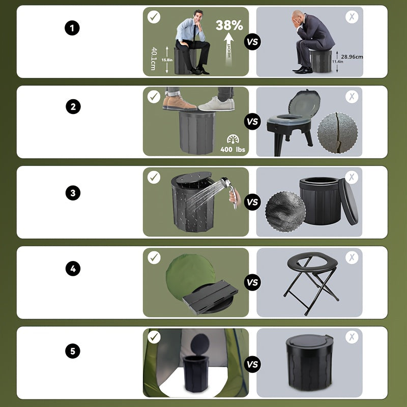 Toilettes Portables Camping Pop-Up avec Tente Intimité
