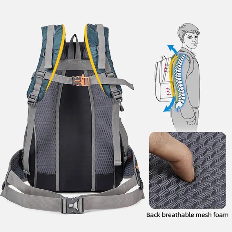 Sac à Dos Camping Escalade Multifonction – Oxford, Grande Capacité – Bleu Foncé