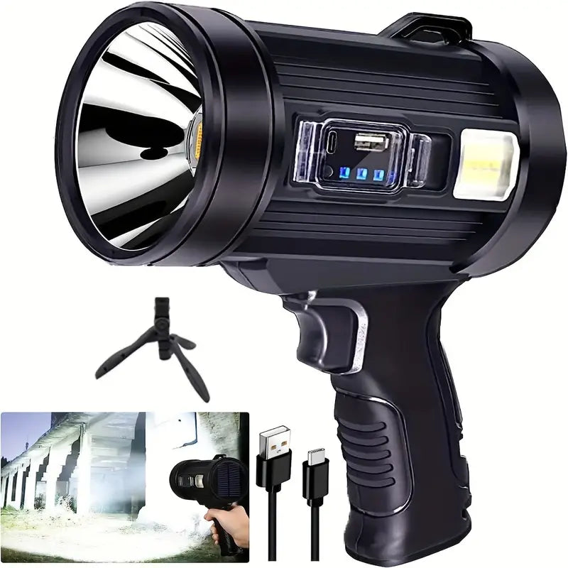 Lampe Torche Rechargeable Camping - 3 Modes & 4 Filtres Couleur