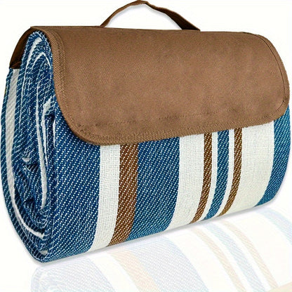 Tapis de Pique-Nique Outdoor avec Poignée – 150x200 cm Bleu Toutes Saisons