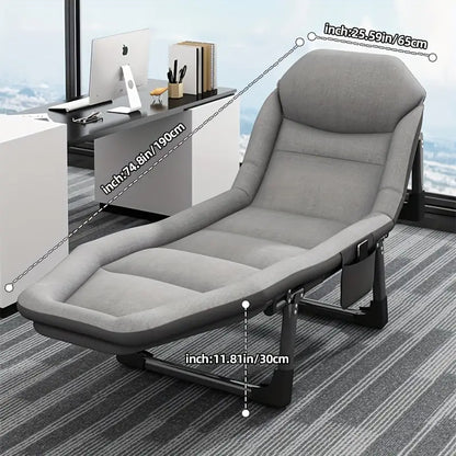 Lit de Camp Pliant Portable 1 Personne – Installation Sans Outils Gris