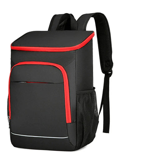 Sac à Dos Isotherme Étanche 30L Camping Randonnée – Noir et Rouge