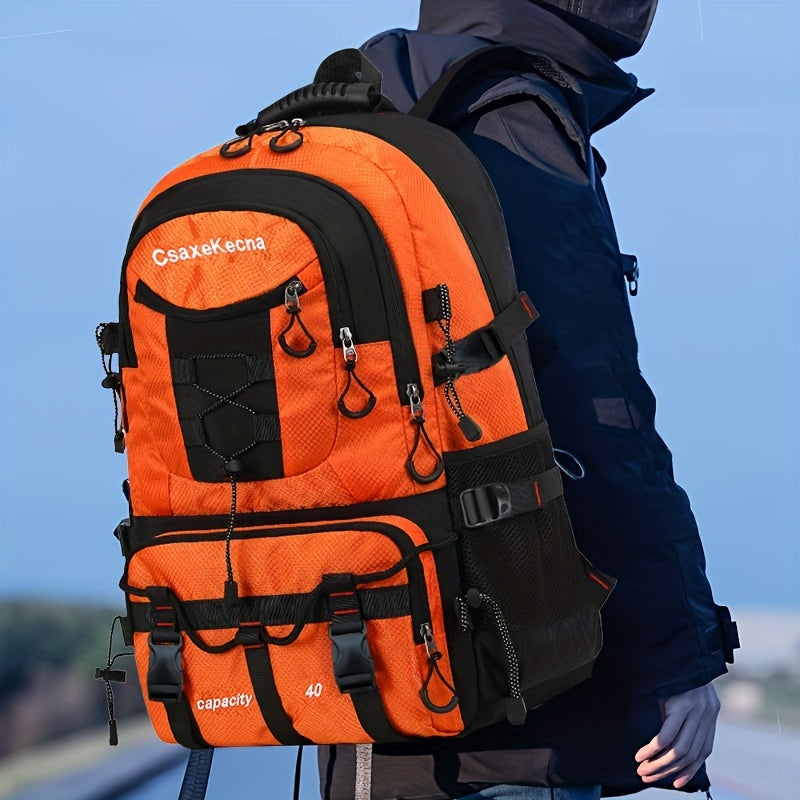 Sac à Dos Randonnée 40L avec Compartiment Laptop – Orange | Camping & Voyage