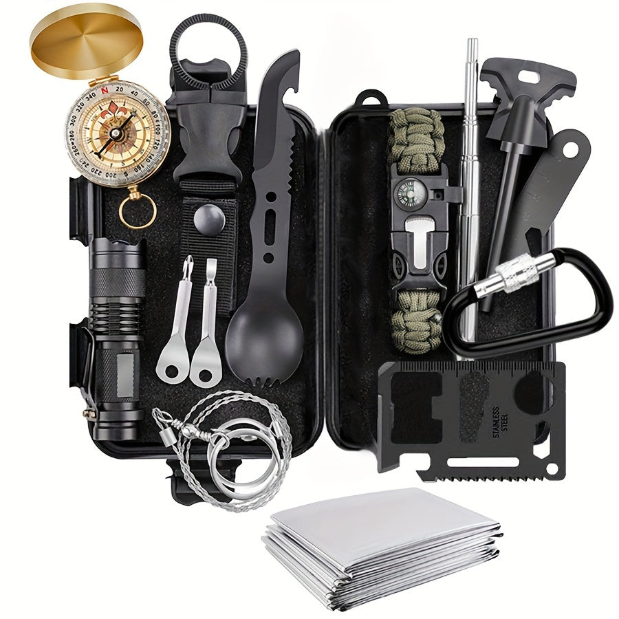 Kit Survie Camping 14-en-1 – Baguette Magnésium & Outils Essentiels