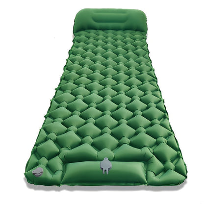 Matelas Gonflable de Camping avec Sac de Transport – 60x190 cm – Vert Militaire