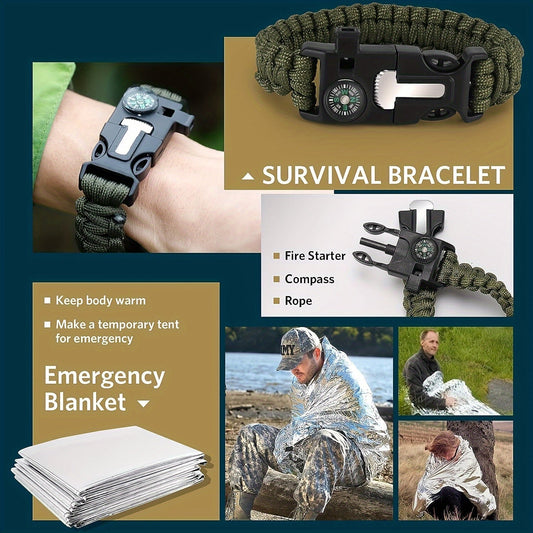 Kit Survie Camping 14-en-1 – Baguette Magnésium & Outils Essentiels