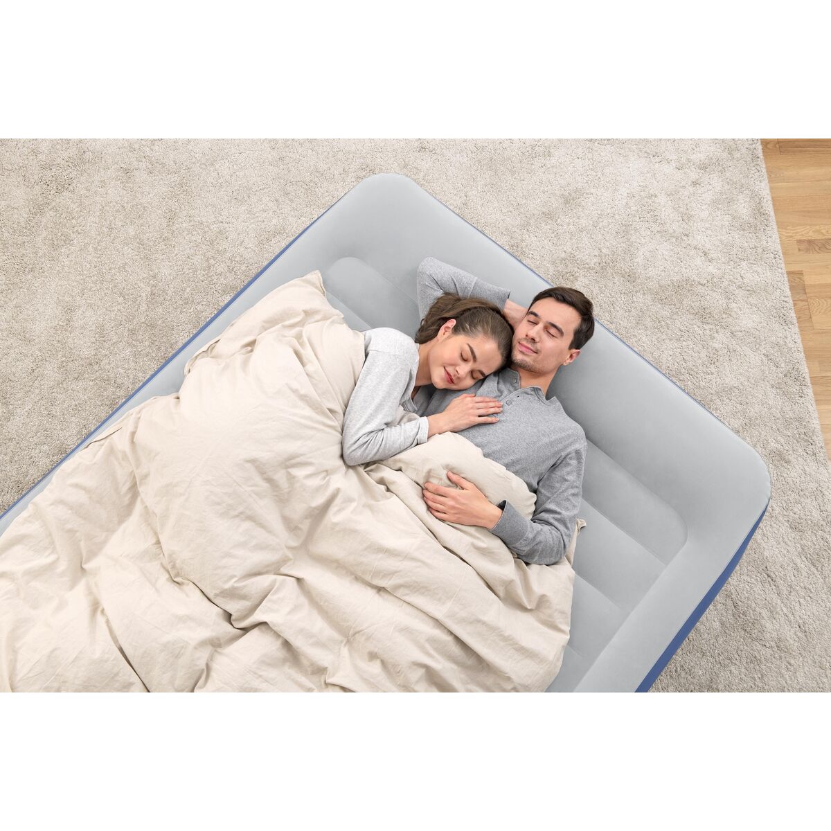 Matelas Gonflable Bestway Double avec Pompe Intégrée – 203x152x61 cm