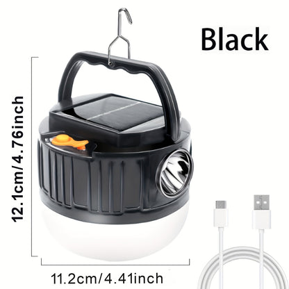 Lampe de Camping Solaire LED Rechargeable – Éclairage Outdoor