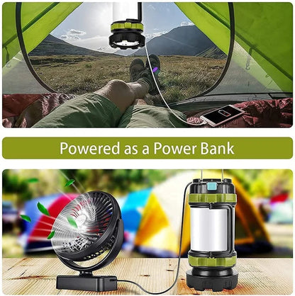 Lanterne de Camping Rechargeable NNEOBA – 6 Modes, Power Bank 3000mAh, IPX4 – +12h