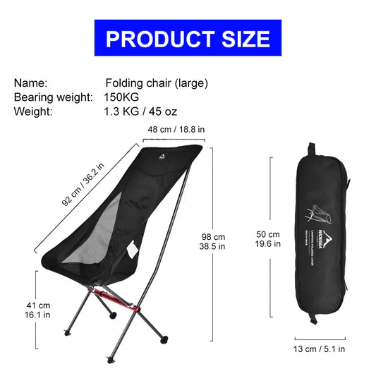 Chaise Longue de Camping Pliable – Plage, Pêche et Pique-nique
