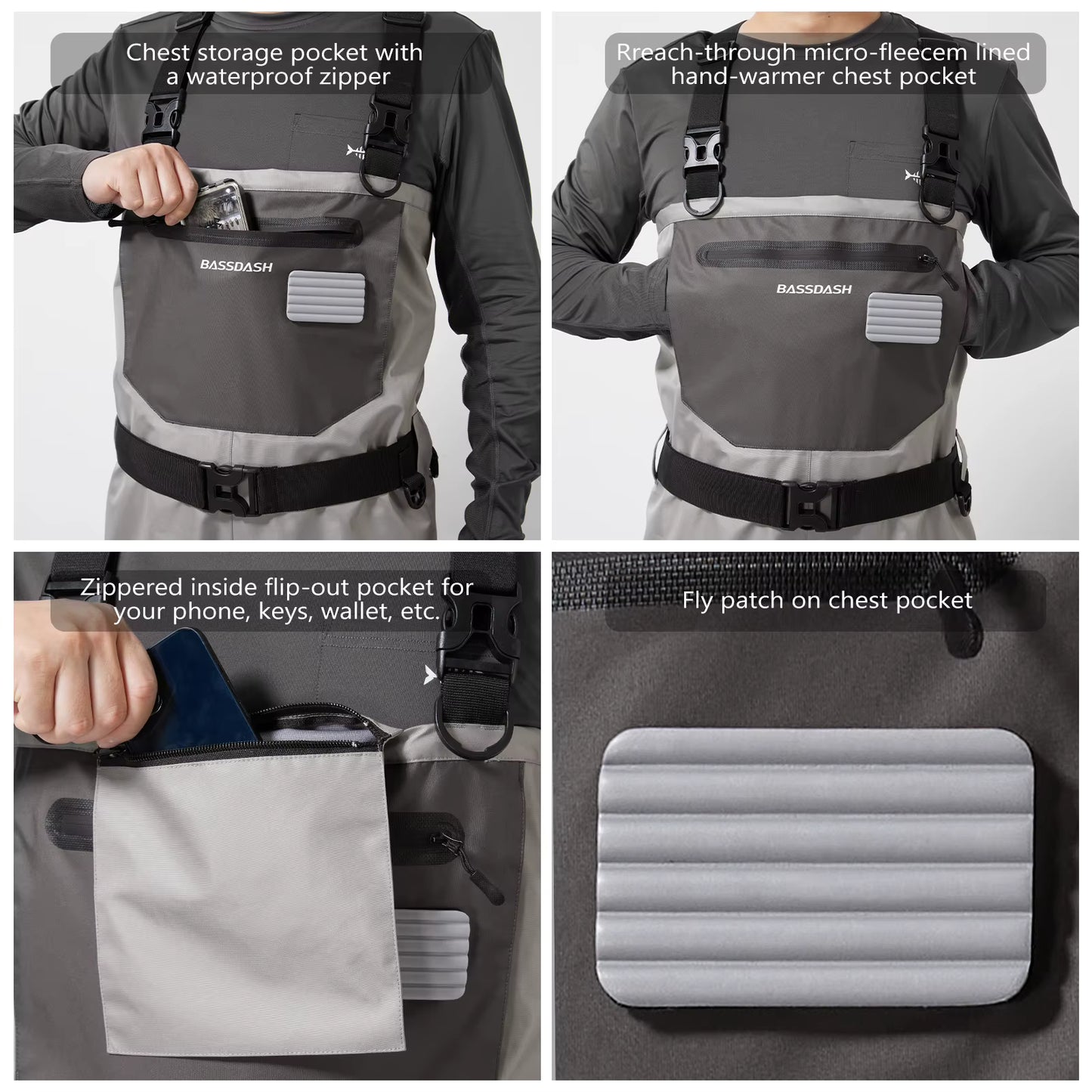 Cuissardes Respirantes Bassdash FW08 – Chest Waders Imperméables