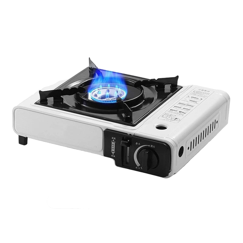 Réchaud à Gaz Cassette Butane Blanc - Allumage Électronique