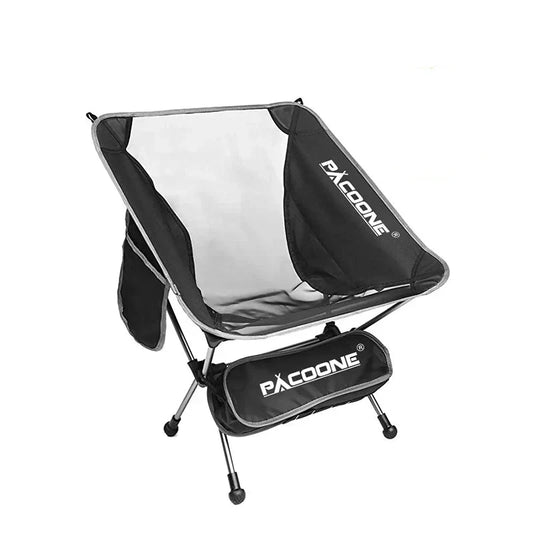 Chaise Lune de Camping Pliable Ultra-Légère – Aluminium 7075 Noire
