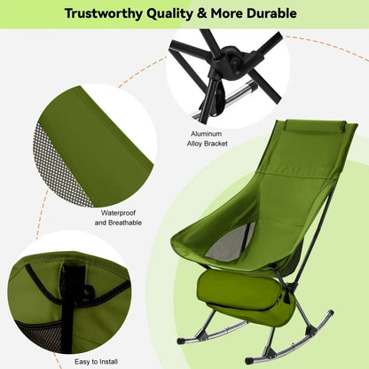 Chaise Berçante de Camping Pliable – Confort Outdoor Aluminium