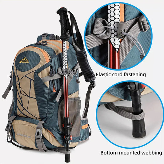 Sac à Dos Camping Escalade Multifonction – Oxford, Grande Capacité – Bleu Foncé