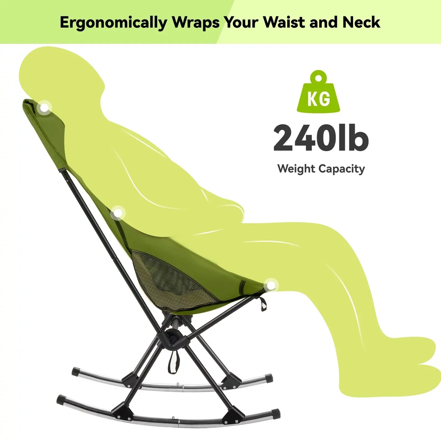 Chaise Berçante de Camping Pliable – Confort Outdoor Aluminium