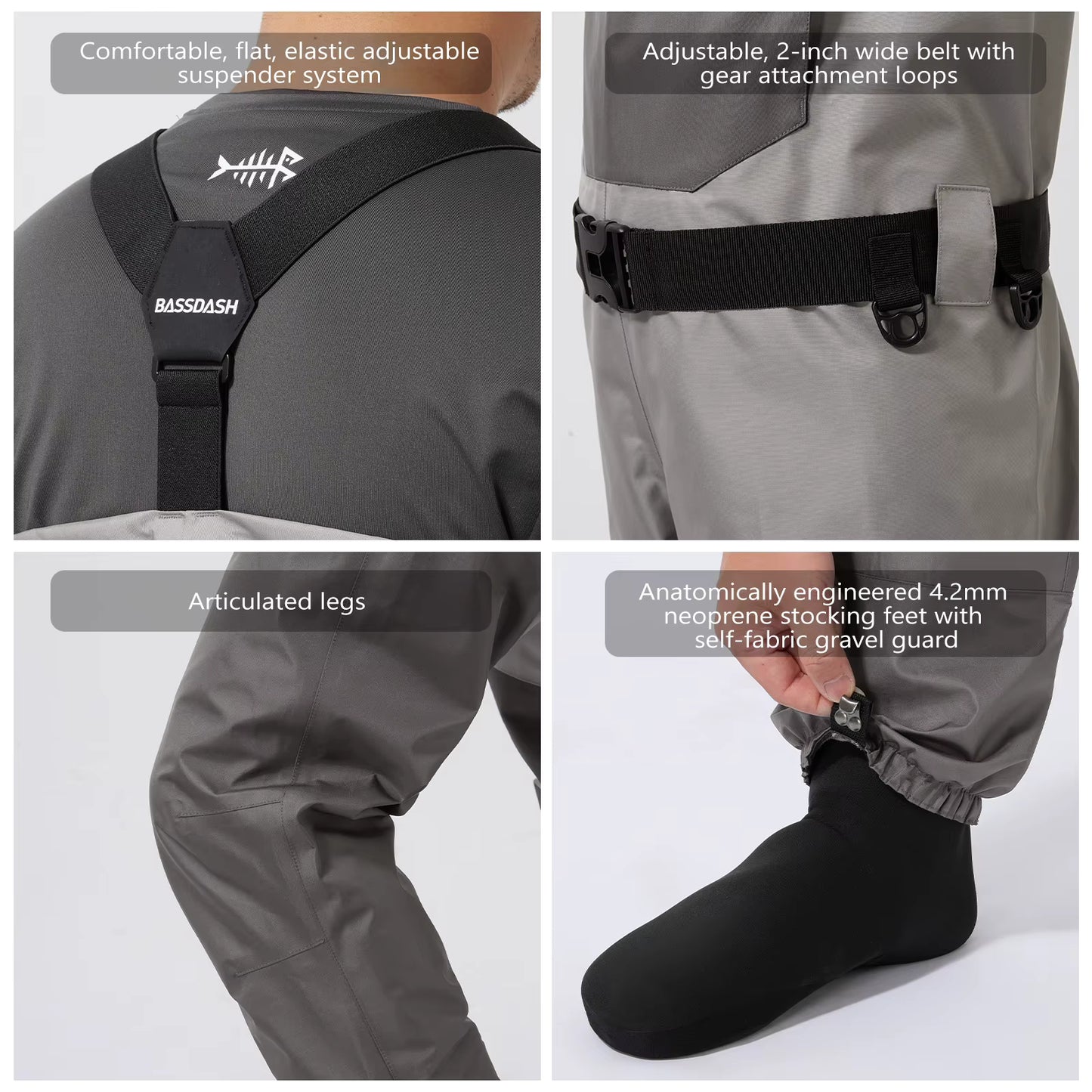 Cuissardes Respirantes Bassdash FW08 – Chest Waders Imperméables