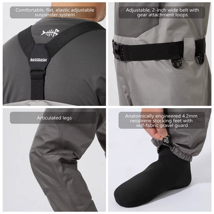 Cuissardes Respirantes Bassdash FW08 – Chest Waders Imperméables