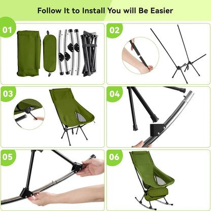 Chaise Berçante de Camping Pliable – Confort Outdoor Aluminium