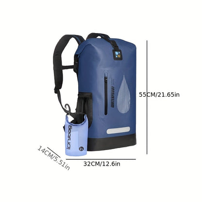 Sac à Dos Étanche PVC 30–40L – Pliable | Camping & Randonnée
