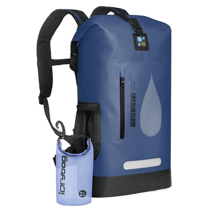 Sac à Dos Étanche PVC 30–40L – Pliable | Camping & Randonnée