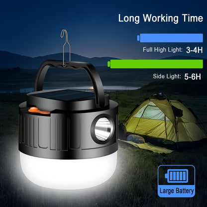 Lampe de Camping Solaire LED Rechargeable – Éclairage Outdoor