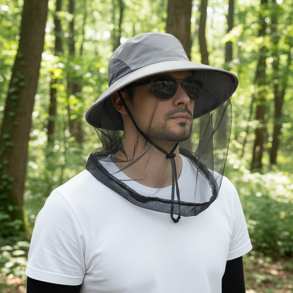 Chapeau Anti-Moustiques avec Filet - Protection UV UPF 50+