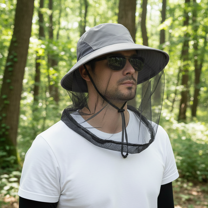 Chapeau Anti-Moustiques avec Filet - Protection UV UPF 50+