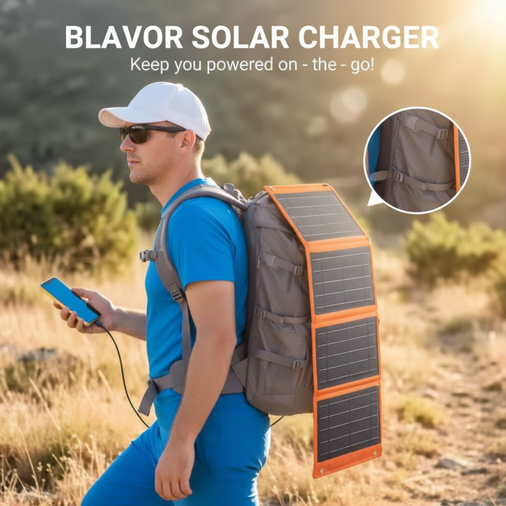 Panneau Solaire Pliable Monocristallin – 23,5% d'Efficacité | Ultra-Léger 0,75 kg