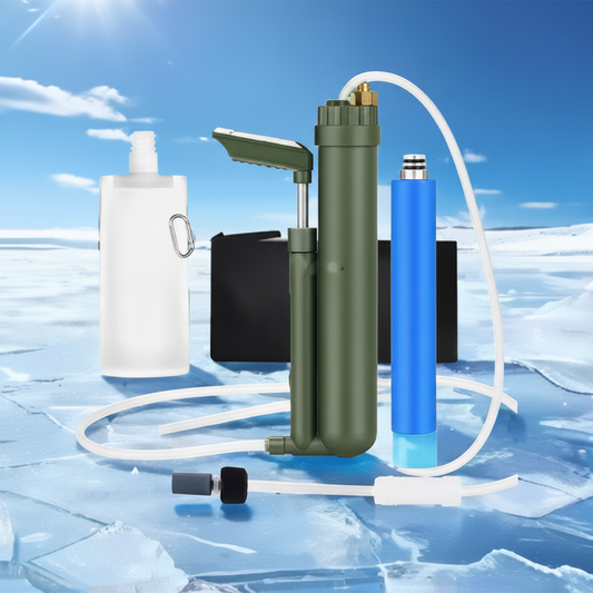 Filtre à Eau Portable 0,0001 Micron – Pompe Manuelle RO en Acier Inoxydable (8000L)