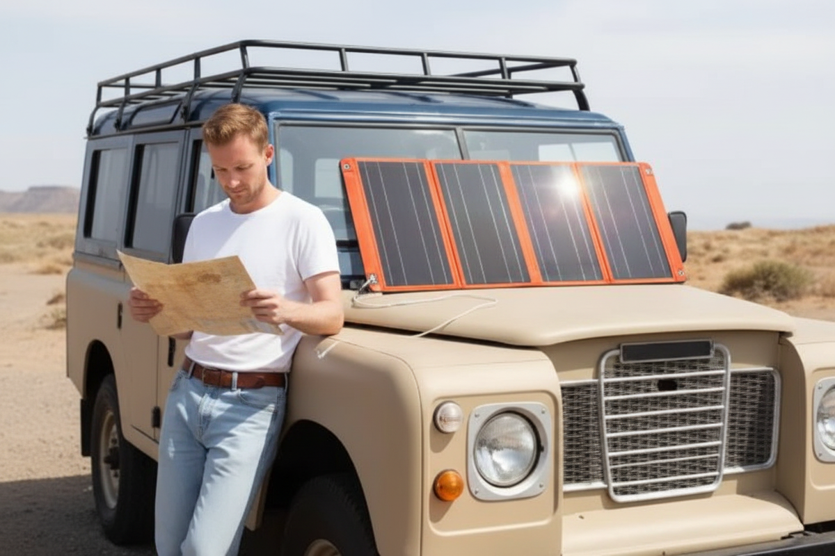 Panneau Solaire Pliable Monocristallin – 23,5% d'Efficacité | Ultra-Léger 0,75 kg