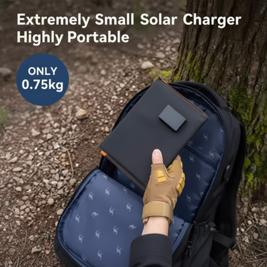 Panneau Solaire Pliable Monocristallin – 23,5% d'Efficacité | Ultra-Léger 0,75 kg