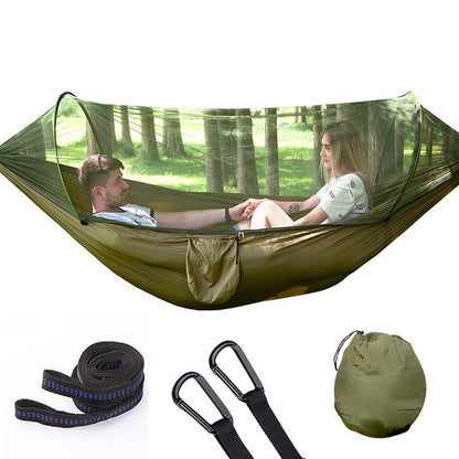 Hamac Double Portable avec Filet Anti-Moustiques et Bâche de Pluie